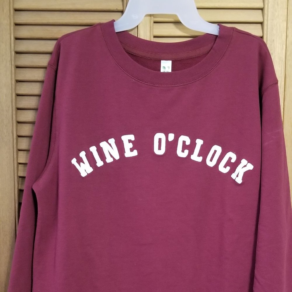 New Green Tea Burgandy Sweat Shirt Size Med